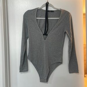 Womens Boohoo Long Sleeve Bodysuit